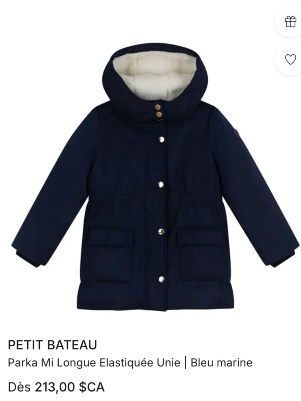 Petit Bateau Parka Jacket 6T